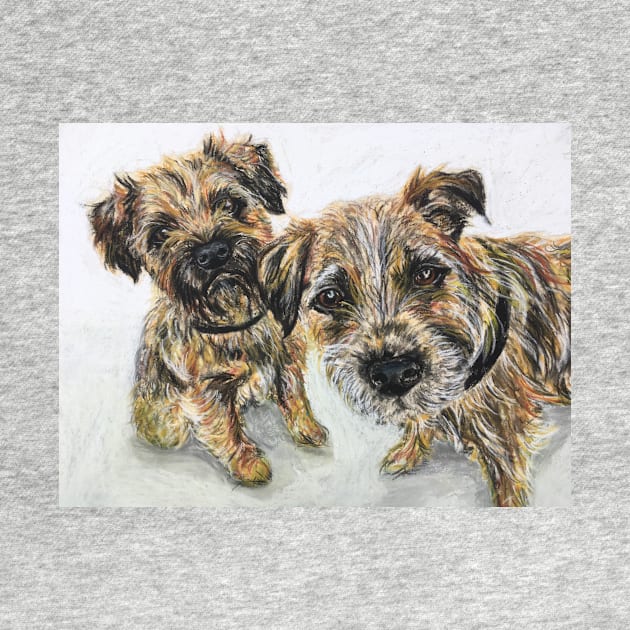 Border Terriers by Merlinsmates